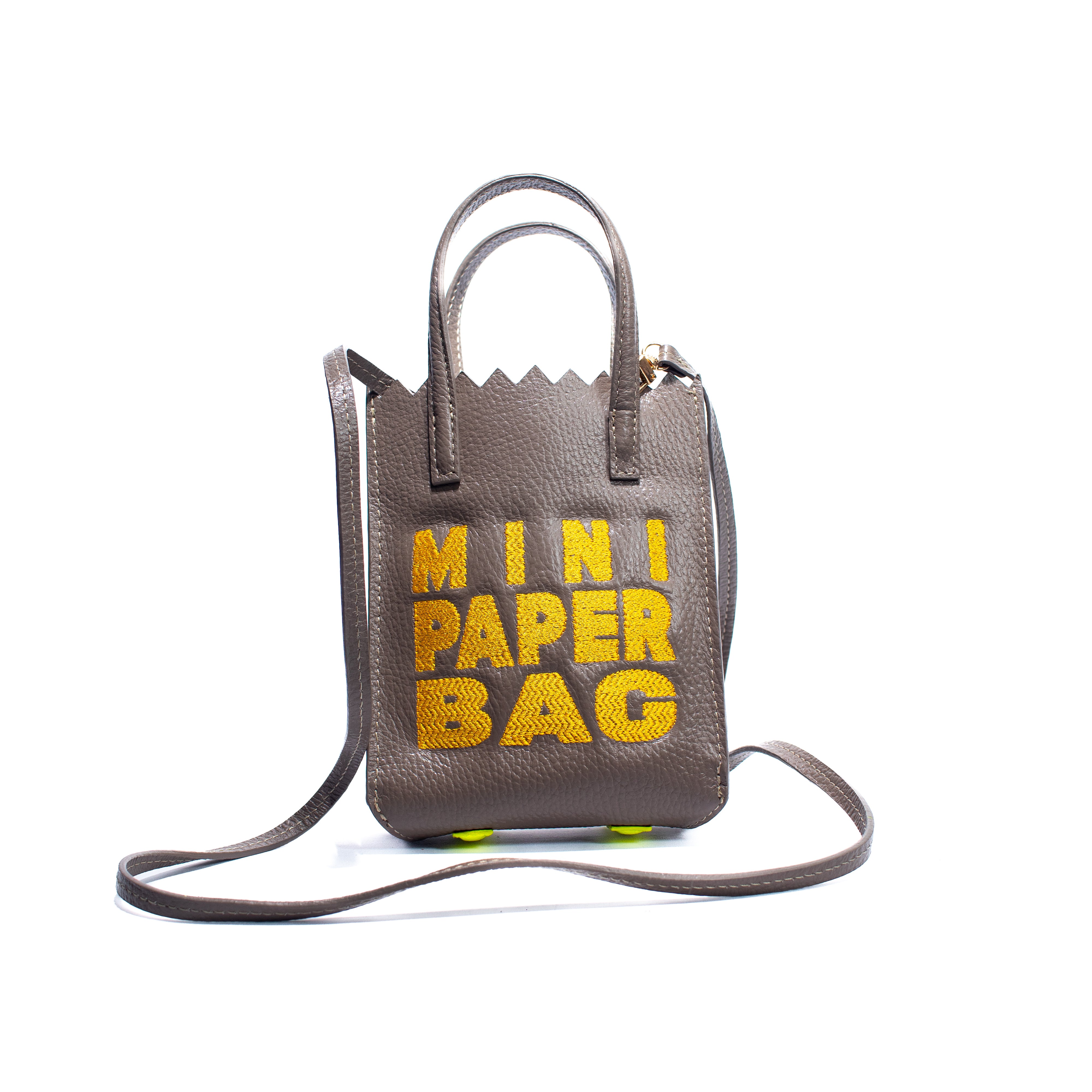 Mini Paper Bag - Taupe x Amarillo
