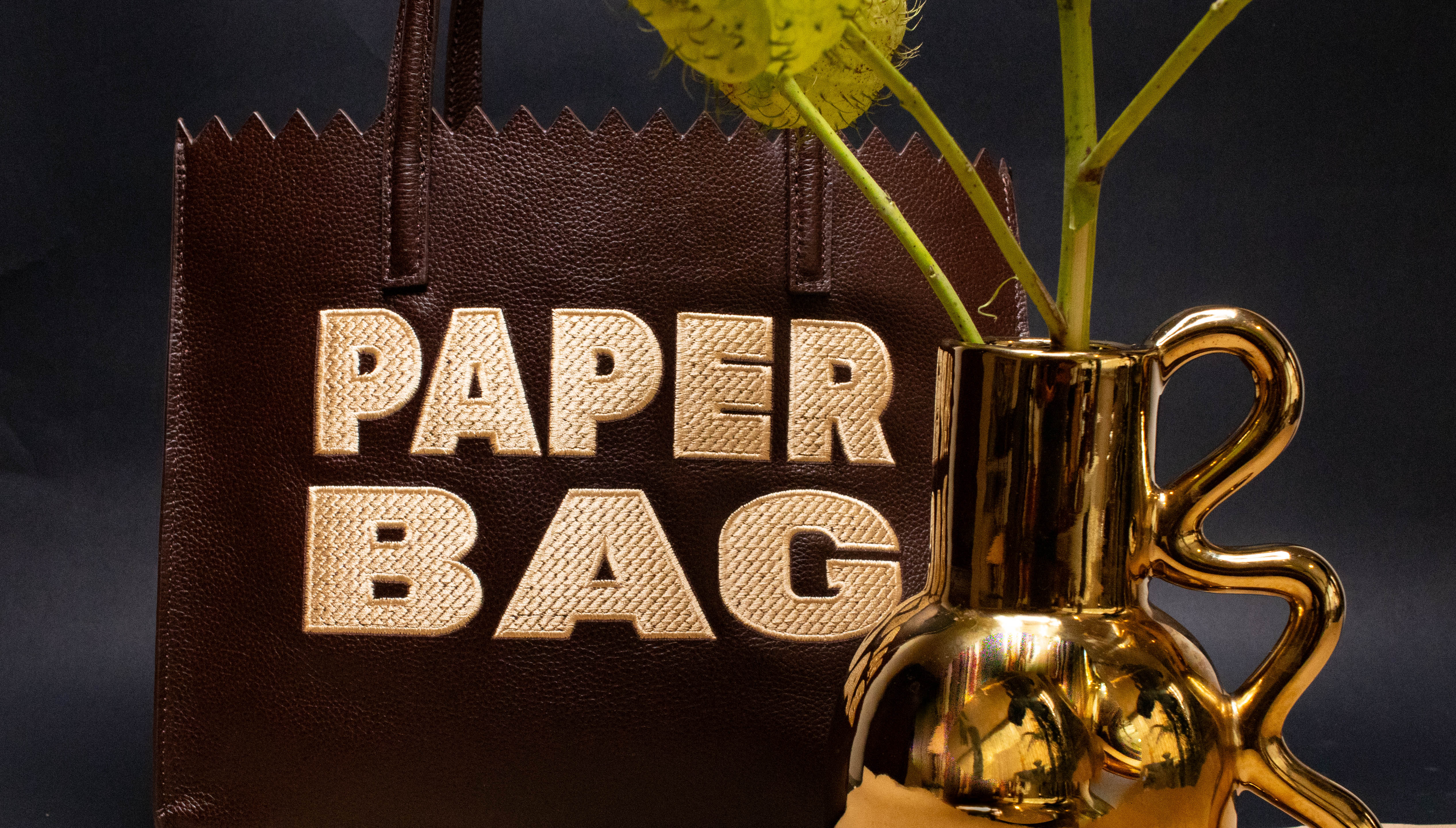 Paper Bag Shorts chocolate x beige