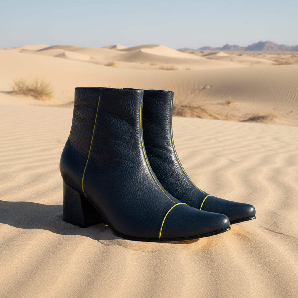 ANKLE boots - Navy blue x pistacho