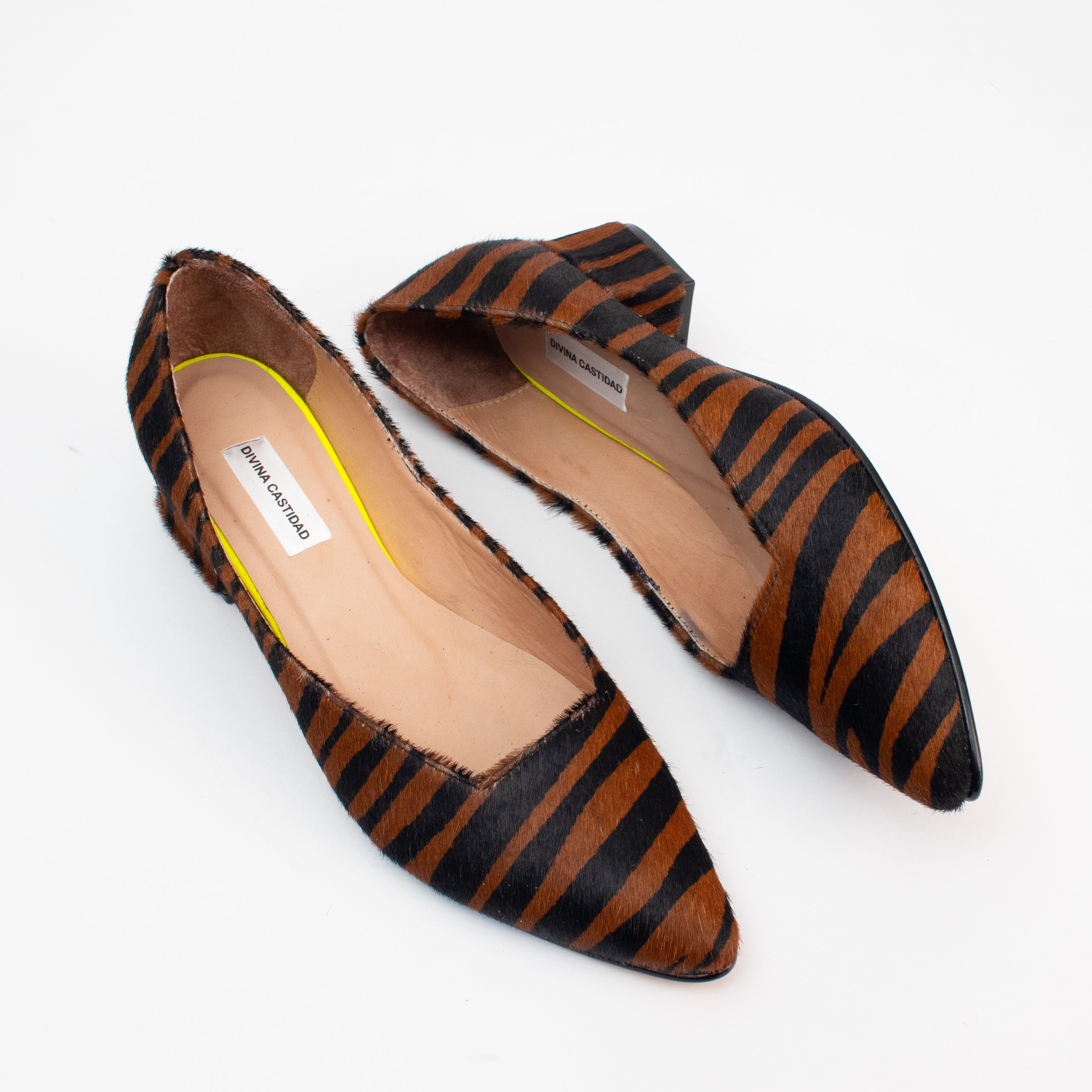 Midi Heels Zebra Pelo