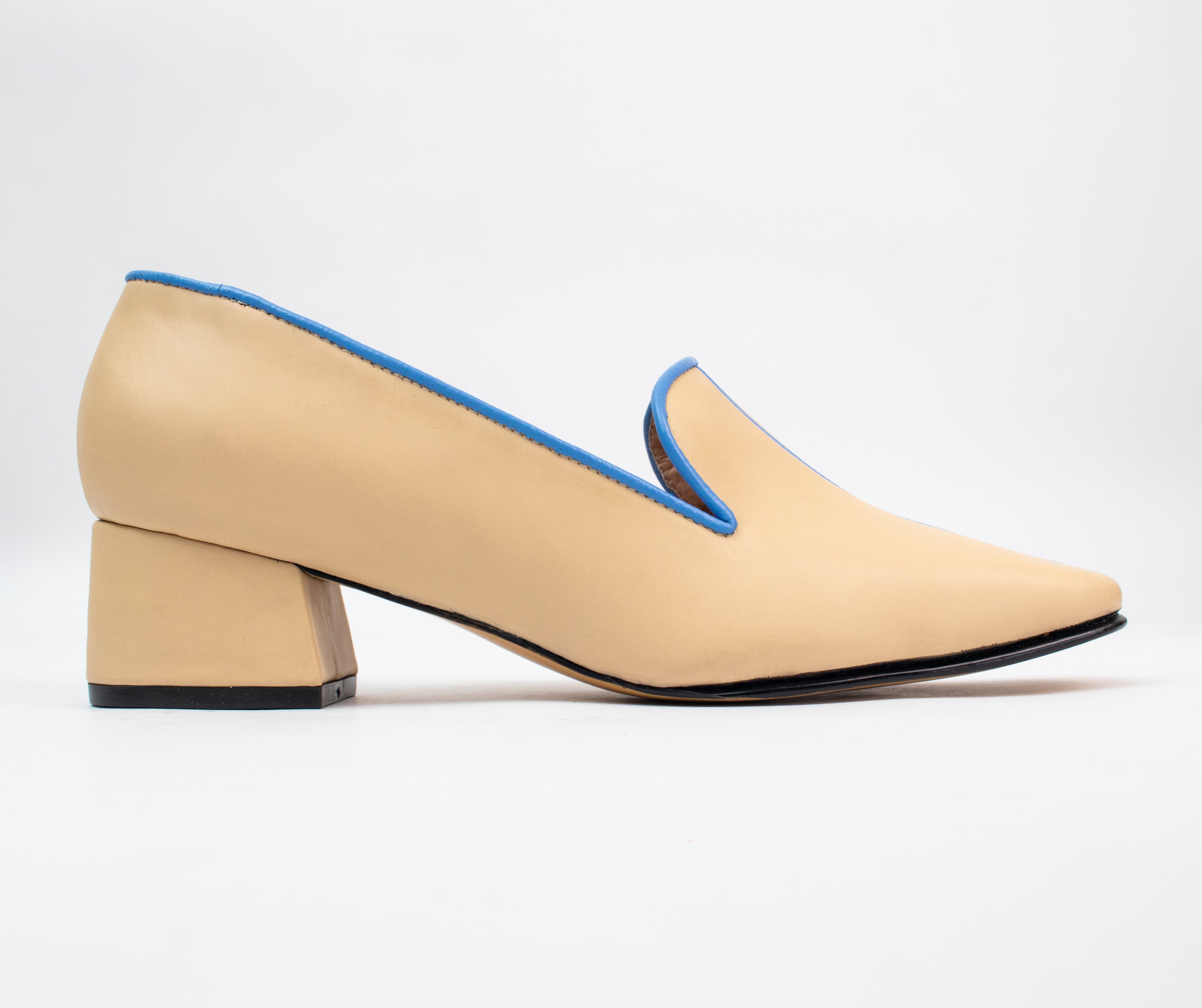 LOAFERS - beige X azul