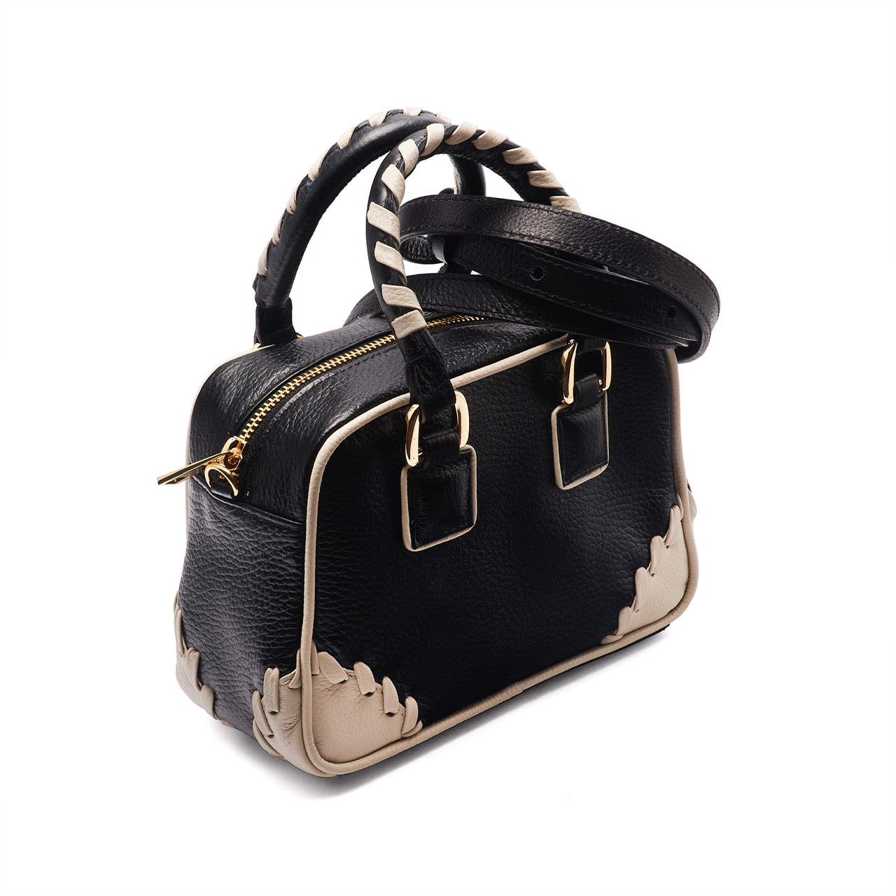 Dr Bag Micro  - Black X Beige