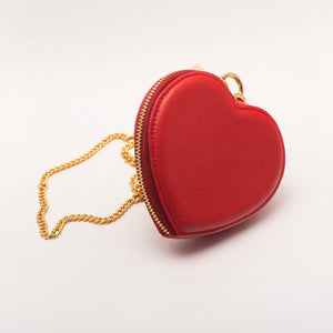 micro HEART - crossbody BAG - red - - DIVINA CASTIDAD