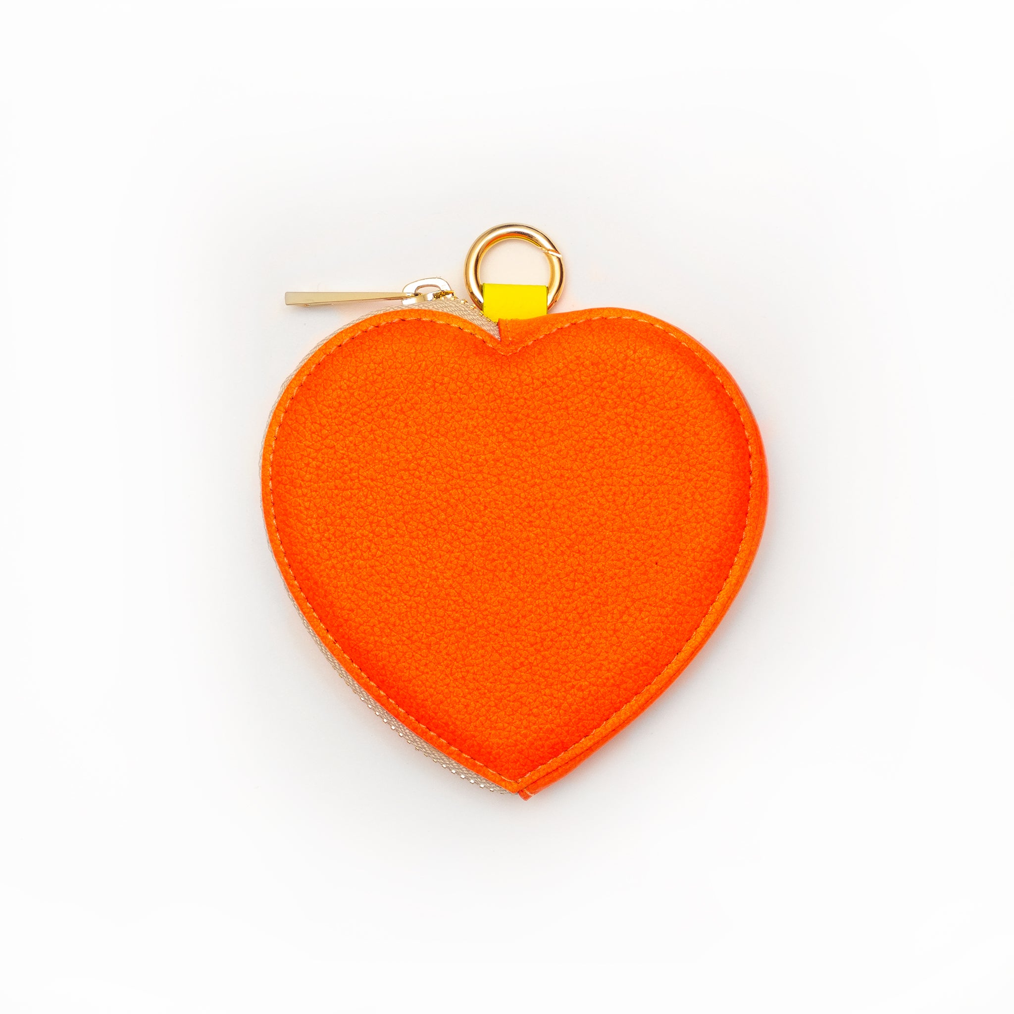 micro HEART - crossbody BAG - naranja NEÓN - DIVINA CASTIDAD