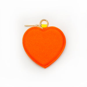 micro HEART - crossbody BAG - naranja NEÓN -